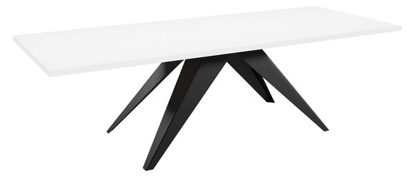 Masă Oswego 113Negru, Alb, 8x8x14cm, ExtensieExtensie, PAL laminat, Metal