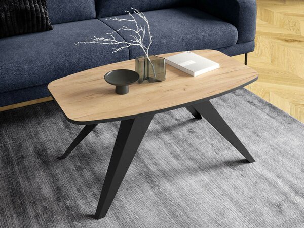 Măsuță de cafea Oswego 117Stejar Craft auriu, Negru, 5x6x12cm, PAL laminat, Unghiular