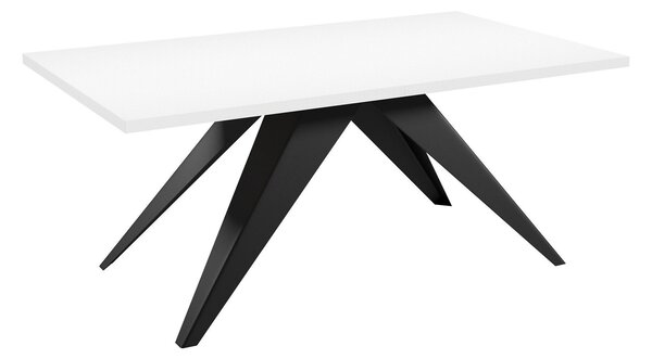 Masă Oswego 113Negru, Alb, 8x8x14cm, ExtensieExtensie, PAL laminat, Metal