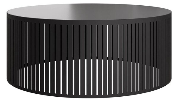 Măsuță de cafea PrunisNegru, 3cm, PAL laminat, Rotund