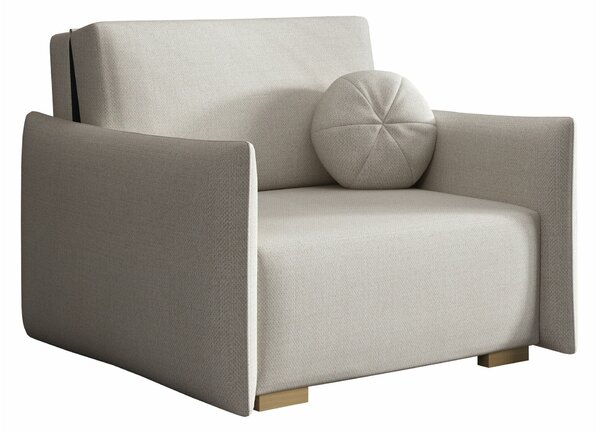 Fotoliu Velven ICrem, 9x10x10cm, Tapiterie, PicioarePicioare: Lemn, Mobilier deja asamblatMobilier deja asamblat