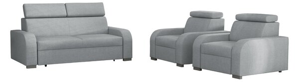 Set mobilier tapițat OvosGri deschis, Tapiterie