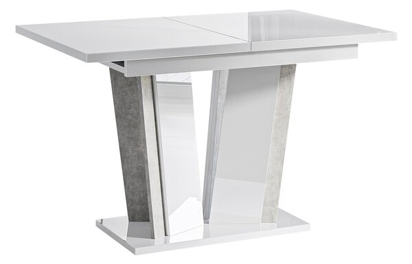 Masă Goodyear 130Beton, Alb lucios, 8x8x12cm, ExtensieExtensie, PAL laminat, PAL laminat