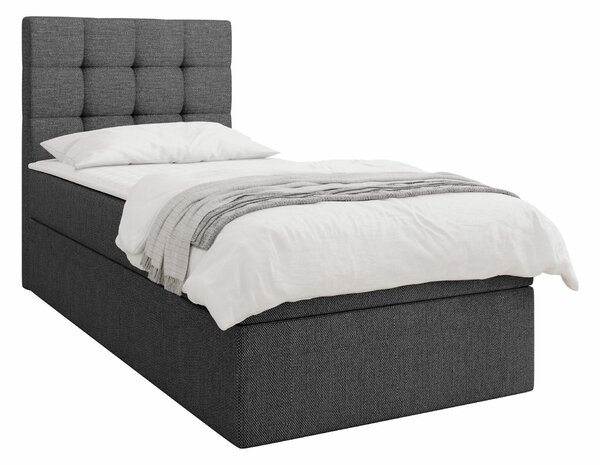 Pat boxspring Comfivo Osculum IIBoxspring, Single, Gri inchis, 80x200, Tapiterie, Somiera patSomiera pat, 8x21x11cm
