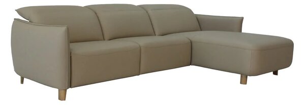 Canapea Flamingo cu sezlong electric piele