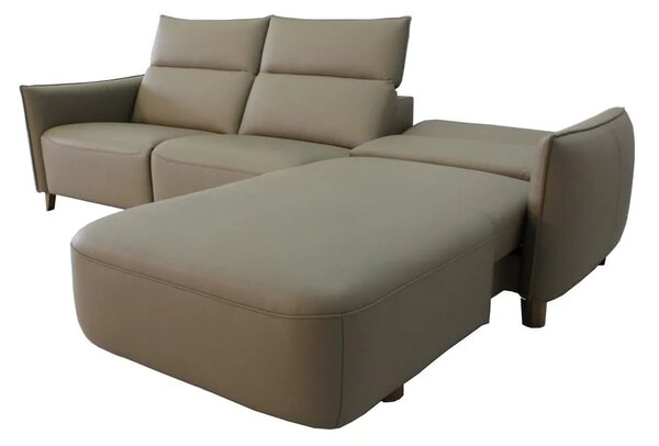 Canapea Flamingo cu sezlong electric piele