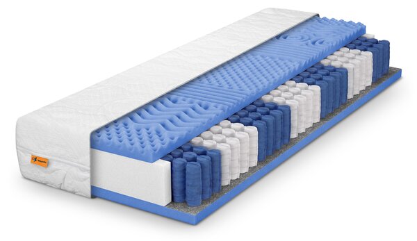 Saltea înaltă cu arcuri împachetate Azuro 90x200x24 - husă Exclusive Premium