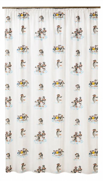 Perdea Velaria voal cu pinguini 170x245 cm