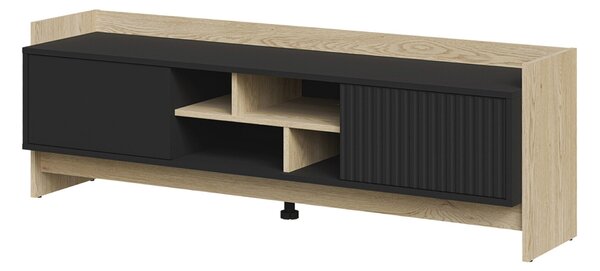 Comodă TV Mavnoli 105Negru, Stejar Cremona, 15x5x4cm