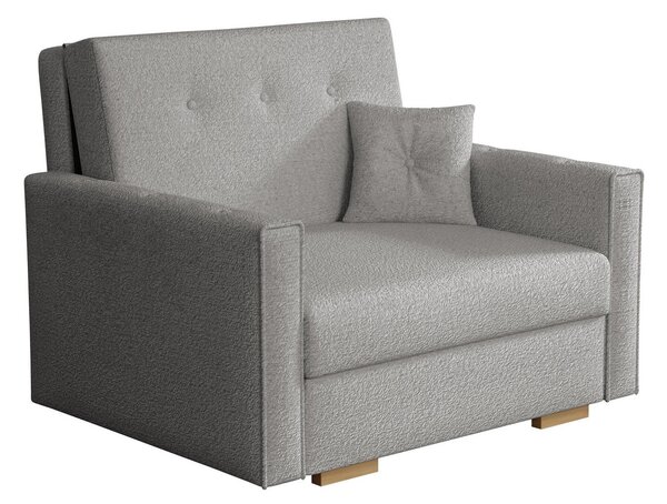 Fotoliu Caelrin IGri deschis, 9x10x10cm, Tapiterie, PicioarePicioare: Lemn, Mobilier deja asamblatMobilier deja asamblat