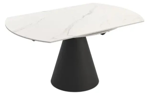 Masa extensibila din Ceramica Alb Marmorat,Oravia
