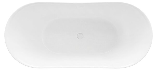 Cadă de baie independentă Rea FERRANO Slim 1600×800×720 mm, albă, capac de scurgere alb, REA-W0081
