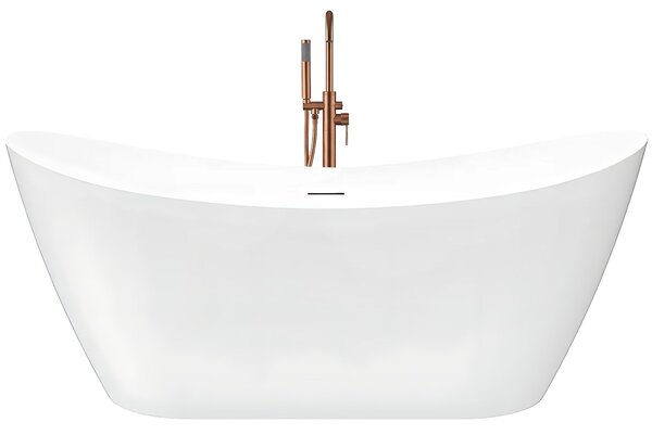 Cadă de baie independentă Rea FERRANO Slim 1600×800×720 mm, albă, capac de scurgere alb, REA-W0081