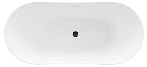 Cadă de baie independentă Rea FERRANO Slim 1600×800×720 mm, albă, capac de scurgere alb, REA-W0081