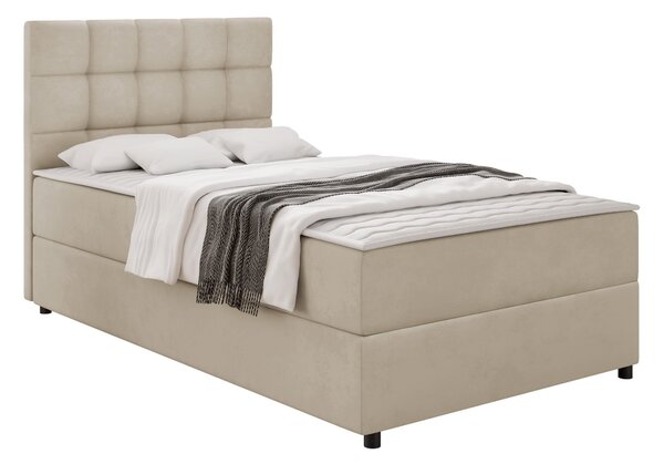 Pat boxspring Sanford 107Boxspring, Single, Crem, 90x200, Tapiterie, Somiera patSomiera pat, 9x21x11cm