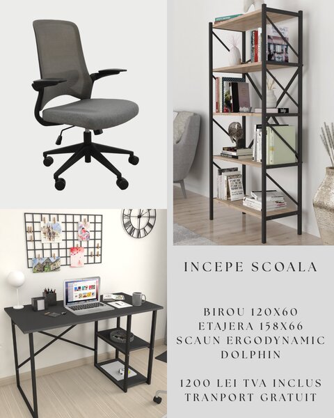 Pachet Start Scoala - Scaun+Birou+Etajera carti