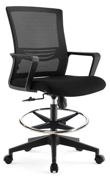 ErgoDynamic Emma Black scaun inalt de birou cu suport picioare si roti cu franare la presiune!!