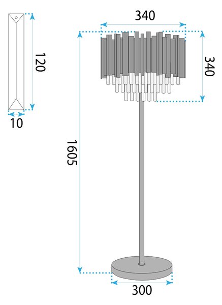 Lampa APP1716-3F Chrome