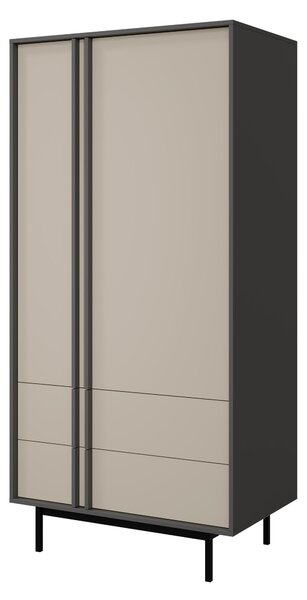 Dulap Levali 100Antracit, Bej, 20x9x6cm, Uși dulapUși dulap: Cu balamale