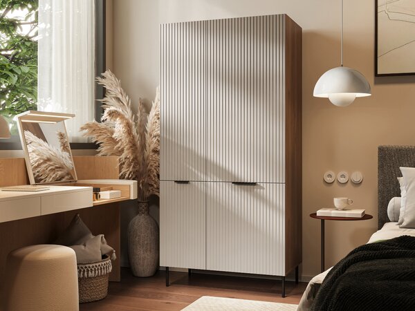 Dulap Mardalu 104Nuc, Cașmir, 19x9x5cm, Uși dulapUși dulap: Cu balamale