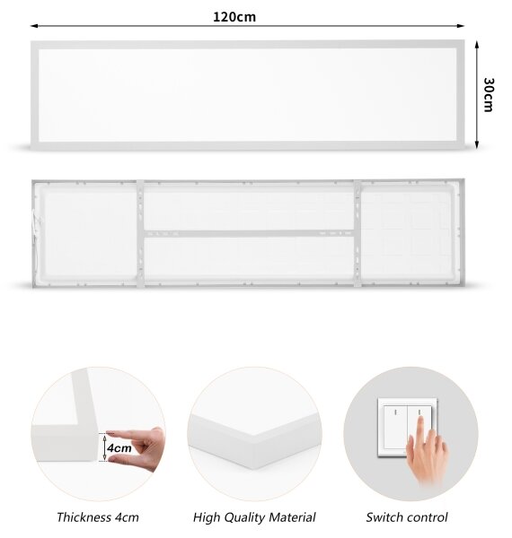 Brilagi - Lampă LED pentru baie FRAME LED/50W/230V 3000/4000/6000K 120x30 IP44