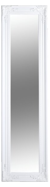 KONDELA Oglindă, ramă din lemn în culoarea albă, MALKIA TYP 8