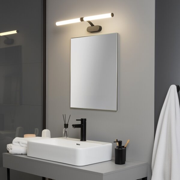 Brilagi - Corp de iluminat LED pentru oglindă de baie TUBEO, 8W, 230V, 60 cm, IP44, negru