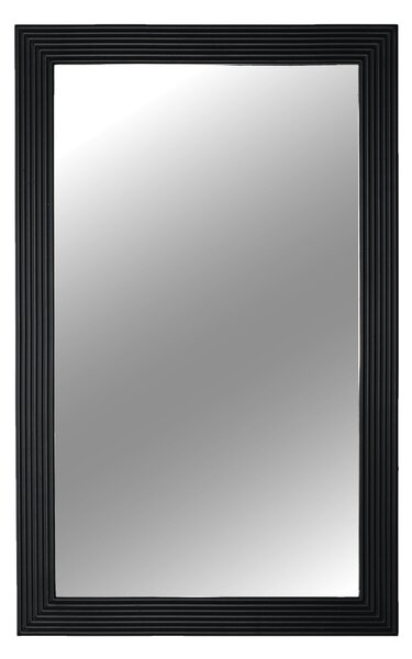 KONDELA Oglindă cu ramă în culoare neagră, MALKIA TYP 1