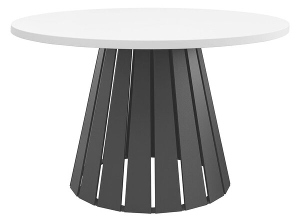 Măsuță de cafea Oswego 134Alb, Negru, 4cm, PAL laminat, Rotund