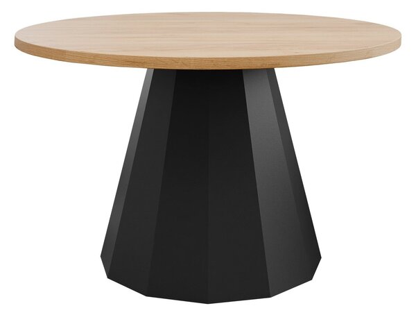 Măsuță de cafea Oswego 139Negru, Stejar, 5cm, PAL laminat, Rotund