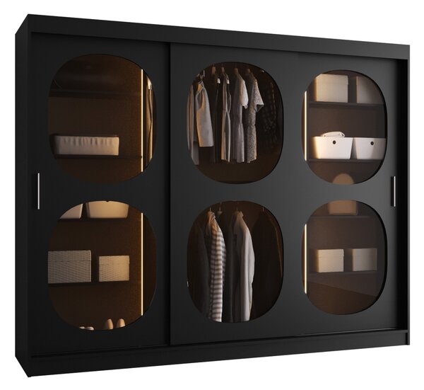 Dulap Hartford 533Negru, 20x25x6cm, Uși dulapUși dulap: Glisante
