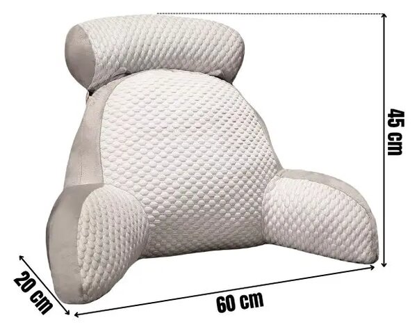 Tricomfort™ Pernă Mare Pentru Spătar, Gri deschis