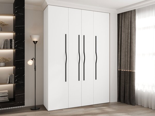 Dulap Hartford 564Alb, Negru, 25x17x4cm, Uși dulapUși dulap: Cu balamale