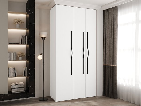 Dulap Hartford 563Alb, Negru, 25x12x4cm, Uși dulapUși dulap: Cu balamale