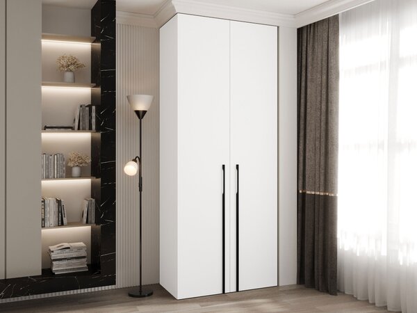 Dulap Hartford 569Negru, Alb, 25x10x4cm, Uși dulapUși dulap: Cu balamale