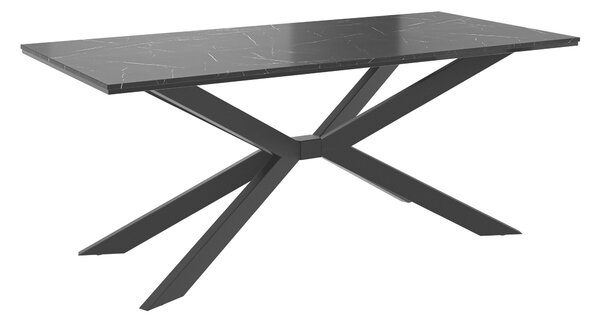 Masă Goodyear 135Marmură neagră, Negru, 7x9x19cm, PAL laminat, Metal