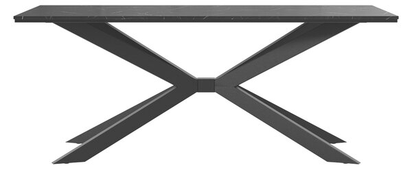 Masă Goodyear 135Marmură neagră, Negru, 7x9x19cm, PAL laminat, Metal