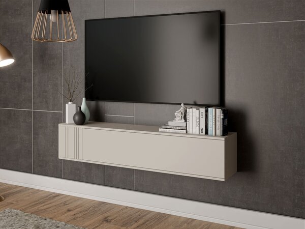 Comodă TV Oratio, Cașmir, Negru, MDF, PAL laminat, 30x150x31cm, 21.5 kg