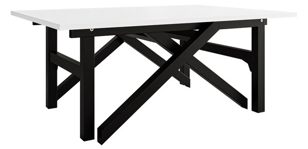 Măsuță de cafea extensibila Oswego 151Negru, Alb, 4x7x10cm, PAL laminat, Unghiular