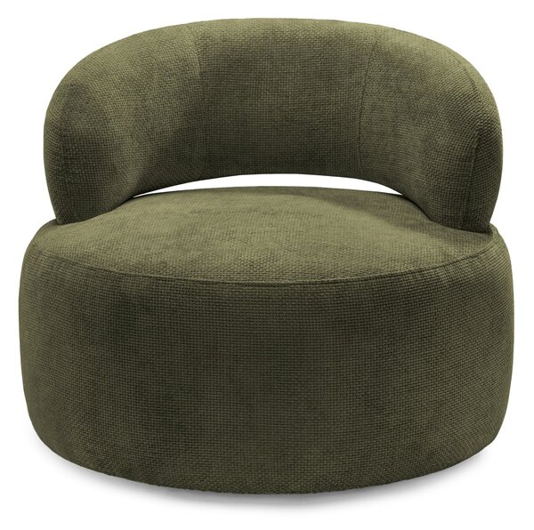 Fotoliu MOON, rotativ, suport lombar, 65x85x75 cm, Verde-Olive-Eden