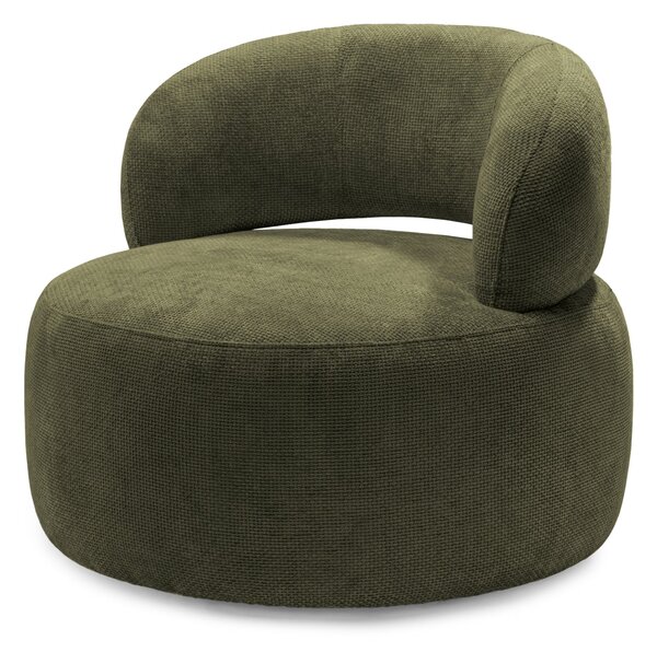 Fotoliu MOON, rotativ, suport lombar, 65x85x75 cm, Verde-Olive-Eden