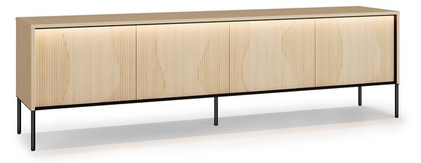 Comodă TV Elinolo 104Negru, Stejar, 19x6x4cm