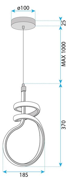 Lampa LED G071-CP GOLD