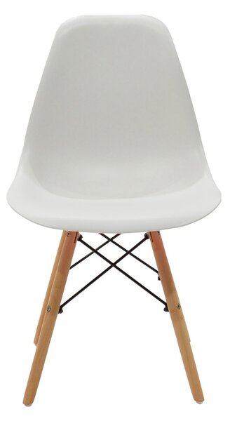 Set masa si scaune 5 piese Julita Alb 80x80x73 cm