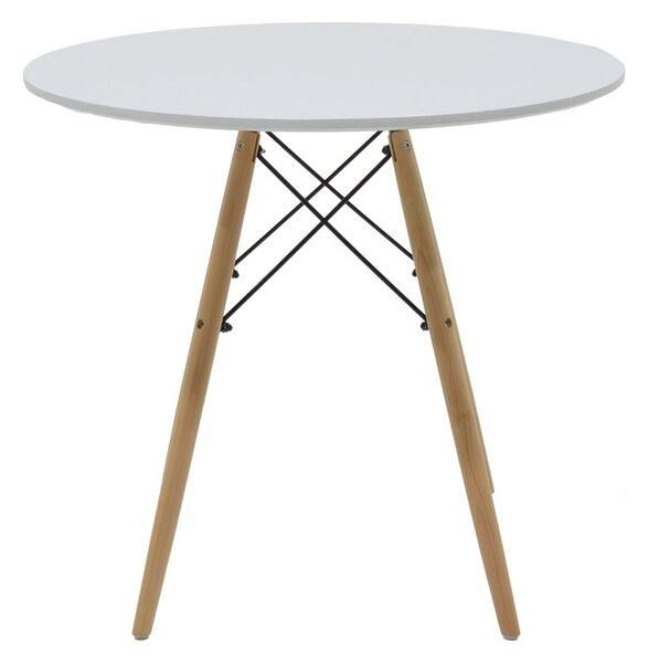 Set masa si scaune 3 piese Julita-Noor Natural 80x80x73 cm