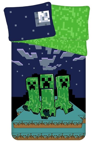 Lenjerie de pat Minecraft - Survival Mode | 140 x 200 cm / 70 x 90 cm