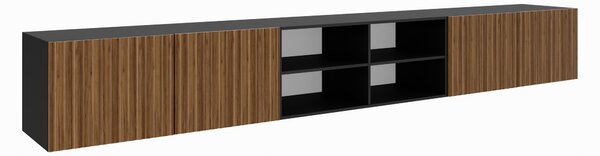 Comodă TV Arecibo 107Negru, Catania stejar, 30x4x4cm