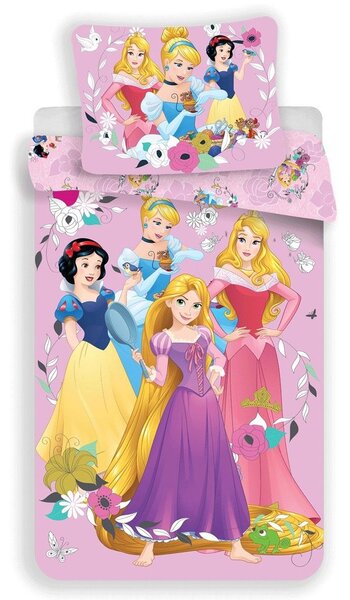Lenjerie inclusă Prințese Disney - Prințesă | 140 x 200 cm / 70 x 90 cm