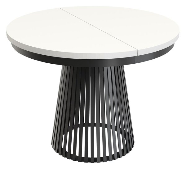 Masă Stanton 151Alb, Negru, 8x18cm, ExtensieExtensie, PAL laminat, Metal