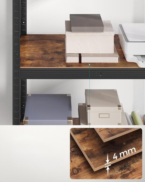 Raft metalic cu polite TAYLOR 5 polite 150x75 cm